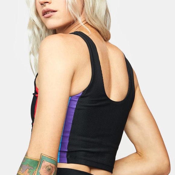 Beach Riot RAINBOW STRIPE Tessa Top XS - Picture 3 of 11